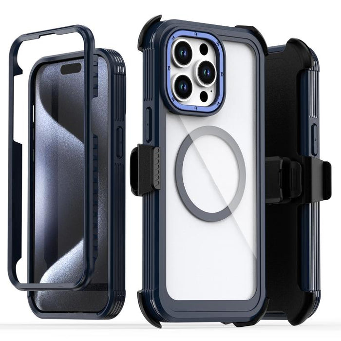Funda magnética acrílica de cobertura total para teléfono con clip trasero, For iPhone 14 / 13, For iPhone 14 Pro, For iPhone 14 Pro Max, For iPhone 13 Pro Max, For iPhone 13 Pro, For iPhone 12 / 12 Pro, For iPhone 12 Pro Max