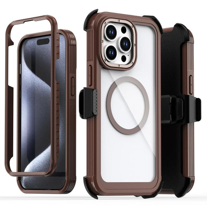 Funda magnética acrílica de cobertura total para teléfono con clip trasero, For iPhone 14 / 13, For iPhone 14 Pro, For iPhone 14 Pro Max, For iPhone 13 Pro Max, For iPhone 13 Pro, For iPhone 12 / 12 Pro, For iPhone 12 Pro Max
