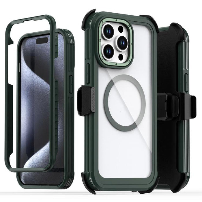 Funda magnética acrílica de cobertura total para teléfono con clip trasero, For iPhone 14 / 13, For iPhone 14 Pro, For iPhone 14 Pro Max, For iPhone 13 Pro Max, For iPhone 13 Pro, For iPhone 12 / 12 Pro, For iPhone 12 Pro Max