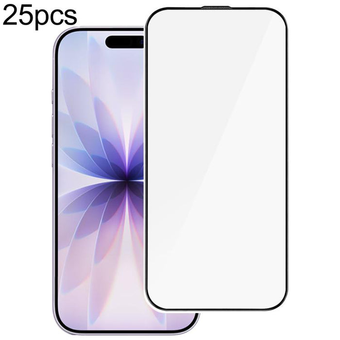 25 láminas de vidrio templado impresas mediante serigrafía con adhesivo de aluminio de alta calidad (380)., For iPhone 17 Pro Max, For iPhone 17 Pro, For iPhone 17 / 16 Pro, For iPhone Air, For iPhone 16 Pro Max, For iPhone 16 Plus / 15 Plus           ...