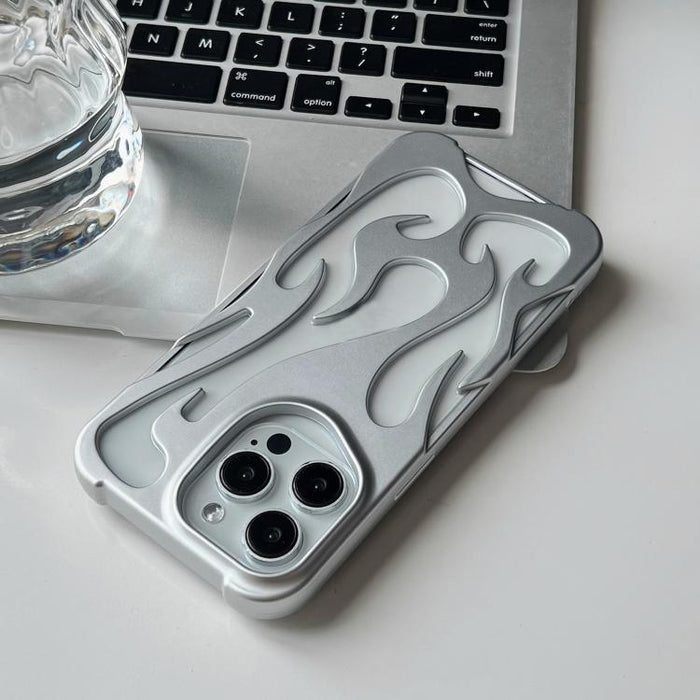 Funda para teléfono de TPU esmerilado con revestimiento de pulverización de enfriamiento Flame Hollow, For iPhone 17 Pro Max, For iPhone 17 Pro, For iPhone 17, For iPhone Air, For iPhone 16 Pro Max, For iPhone 16 Pro, For iPhone 16 Plus, For iPhone 16 ...