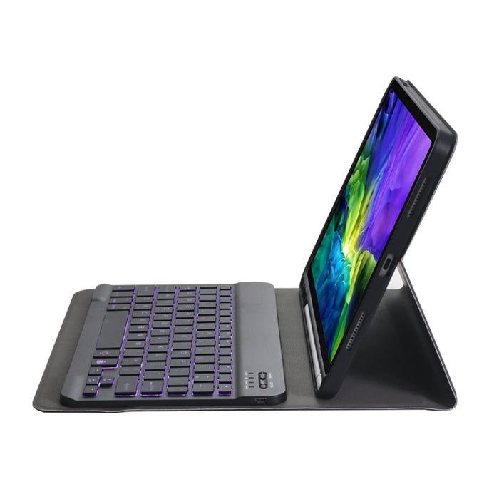 A098BS Funda protectora de teclado Bluetooth con retroiluminación ultrafina desmontable para iPad Air 4 de 10,9 pulgadas (2020), con soporte y ranura para bolígrafo