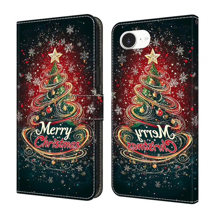 Funda para teléfono de cuero vegano pintado con efecto cristal, For iPhone 17e / 16e, For iPhone 17 Pro Max, For iPhone 17 Pro, For iPhone 17, For iPhone Air, For iPhone 16 Pro Max, For iPhone 16 Pro, For iPhone 16