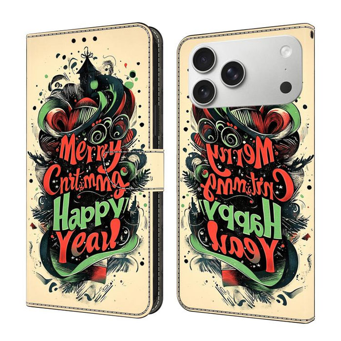 Funda para teléfono de cuero vegano pintado con efecto cristal, For iPhone 17e / 16e, For iPhone 17 Pro Max, For iPhone 17 Pro, For iPhone 17, For iPhone Air, For iPhone 16 Pro Max, For iPhone 16 Pro, For iPhone 16