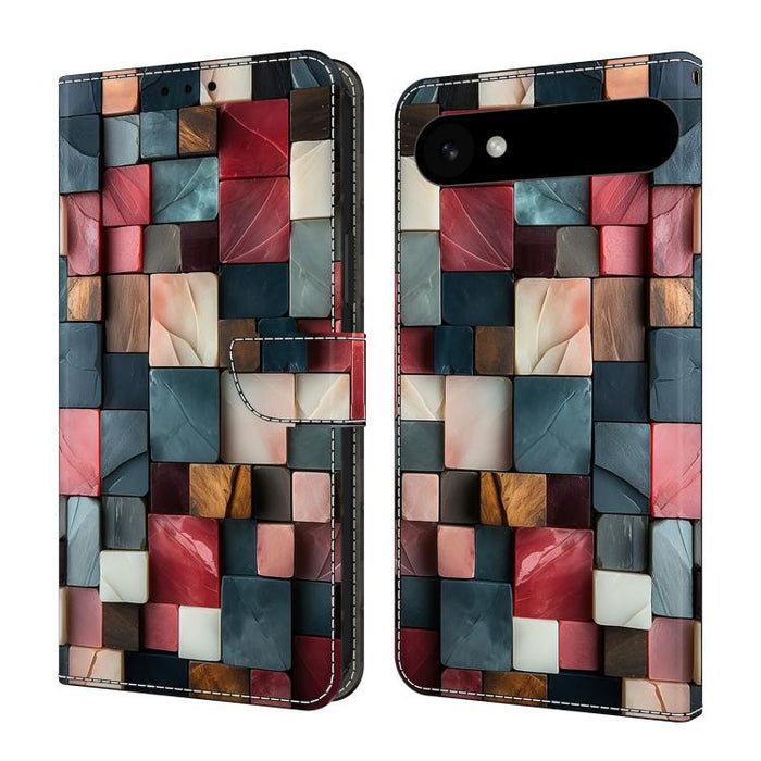 Funda para teléfono de cuero vegano pintado con efecto cristal, For iPhone 17e / 16e, For iPhone 17 Pro Max, For iPhone 17 Pro, For iPhone 17, For iPhone Air, For iPhone 16 Pro Max, For iPhone 16 Pro, For iPhone 16