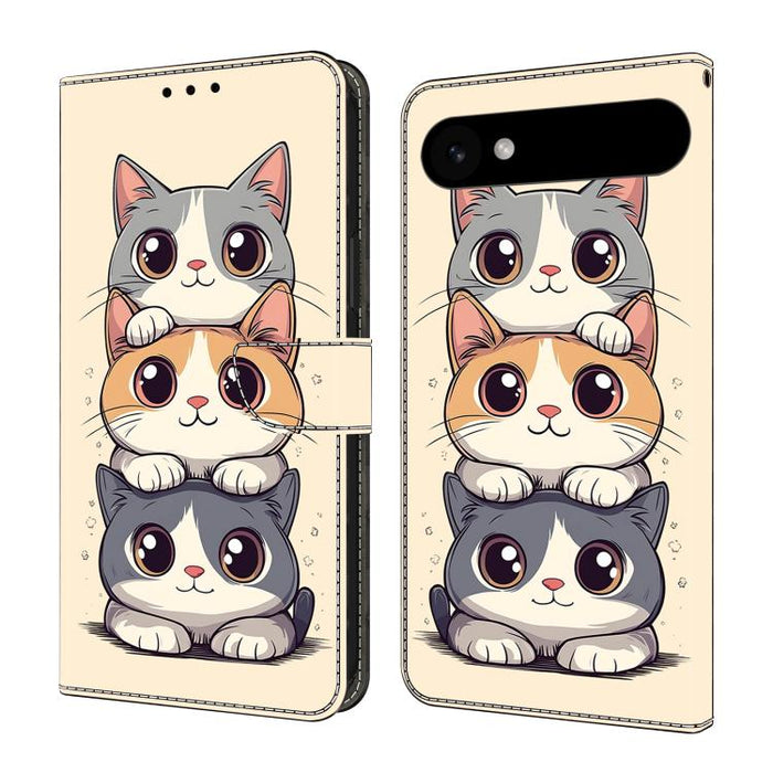 Funda para teléfono de cuero vegano pintado con efecto cristal, For iPhone 17e / 16e, For iPhone 17 Pro Max, For iPhone 17 Pro, For iPhone 17, For iPhone Air, For iPhone 16 Pro Max, For iPhone 16 Pro, For iPhone 16