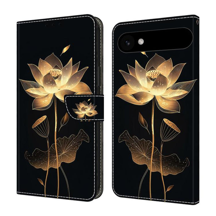 Funda para teléfono de cuero vegano pintado con efecto cristal, For iPhone 17e / 16e, For iPhone 17 Pro Max, For iPhone 17 Pro, For iPhone 17, For iPhone Air, For iPhone 16 Pro Max, For iPhone 16 Pro, For iPhone 16