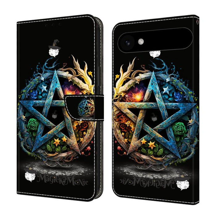 Funda para teléfono de cuero vegano pintado con efecto cristal, For iPhone 17e / 16e, For iPhone 17 Pro Max, For iPhone 17 Pro, For iPhone 17, For iPhone Air, For iPhone 16 Pro Max, For iPhone 16 Pro, For iPhone 16