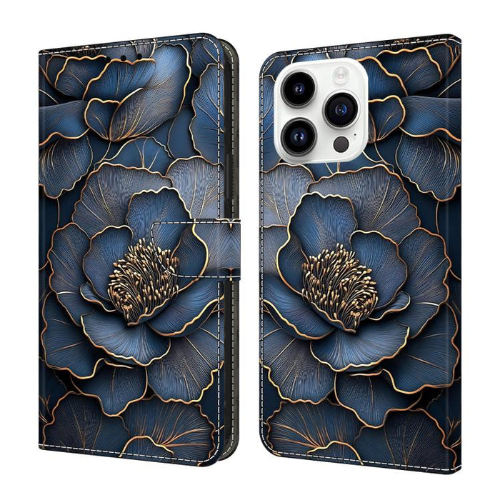 Funda para teléfono de cuero vegano pintado con efecto cristal, For iPhone 17e / 16e, For iPhone 17 Pro Max, For iPhone 17 Pro, For iPhone 17, For iPhone Air, For iPhone 16 Pro Max, For iPhone 16 Pro, For iPhone 16