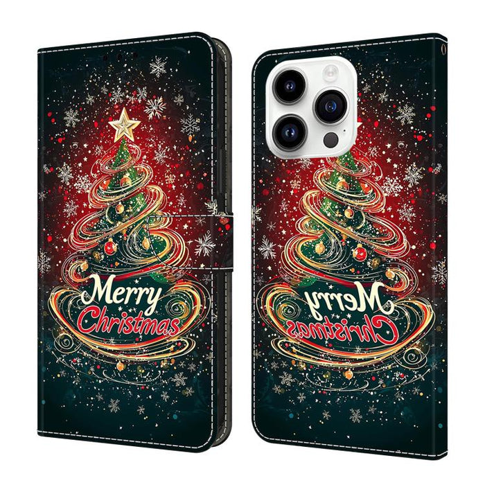 Funda para teléfono de cuero vegano pintado con efecto cristal, For iPhone 17e / 16e, For iPhone 17 Pro Max, For iPhone 17 Pro, For iPhone 17, For iPhone Air, For iPhone 16 Pro Max, For iPhone 16 Pro, For iPhone 16