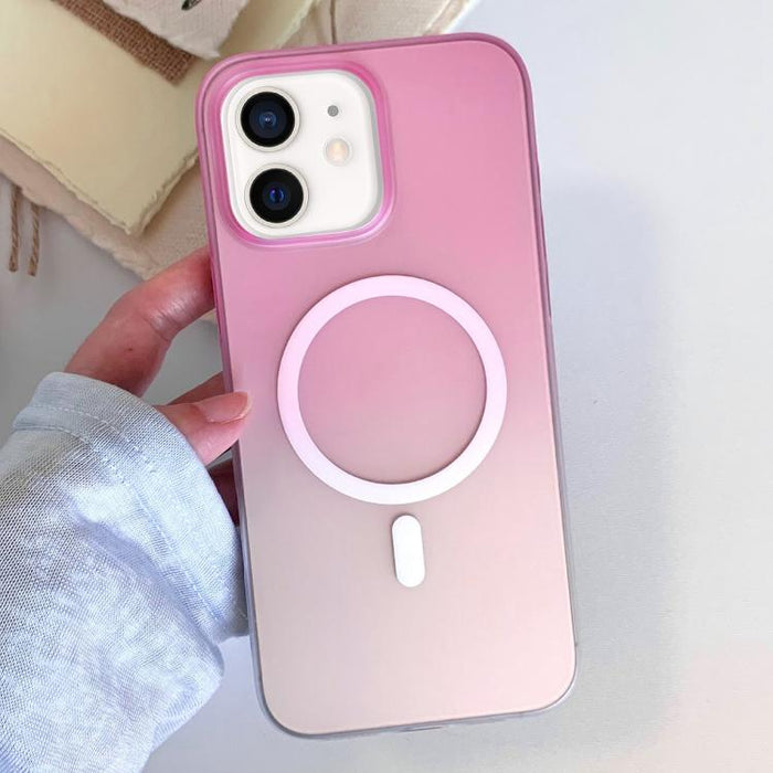 Funda magnética para teléfono de TPU con degradado esmerilado, For iPhone 12, For iPhone 12 Pro Max, For iPhone 12 Pro, For iPhone 11 Pro Max, For iPhone 11, For iPhone 11 Pro