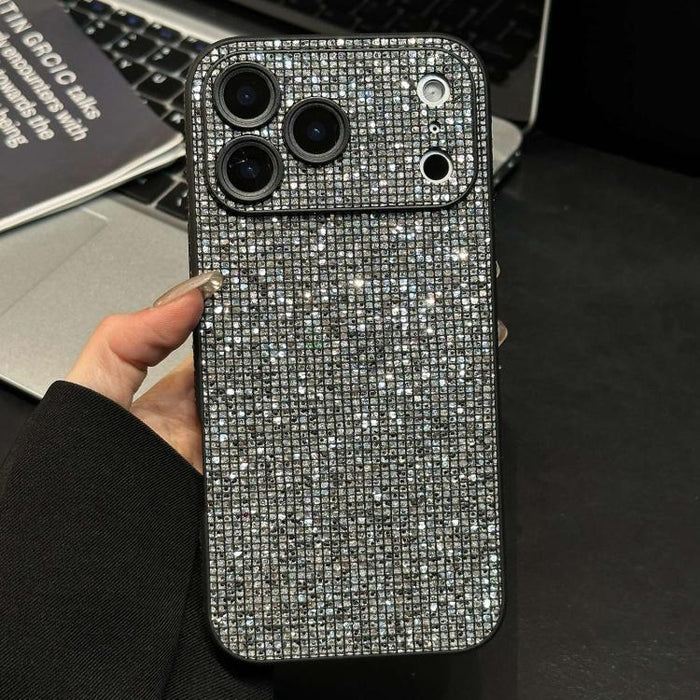 Funda para teléfono de acrílico con diamantes de imitación que cubre toda la superficie, For iPhone 17 Pro Max, For iPhone 17 Pro, For iPhone 17, For iPhone 16 Pro Max, For iPhone 16 Pro, For iPhone 16, For iPhone 15 Pro Max, For iPhone 15 Pro         ...