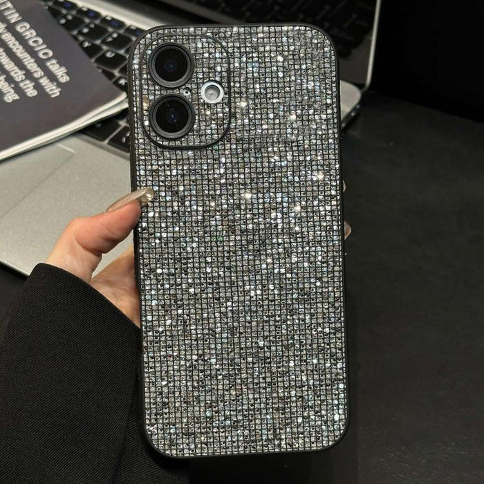 Funda para teléfono de acrílico con diamantes de imitación que cubre toda la superficie, For iPhone 17 Pro Max, For iPhone 17 Pro, For iPhone 17, For iPhone 16 Pro Max, For iPhone 16 Pro, For iPhone 16, For iPhone 15 Pro Max, For iPhone 15 Pro         ...