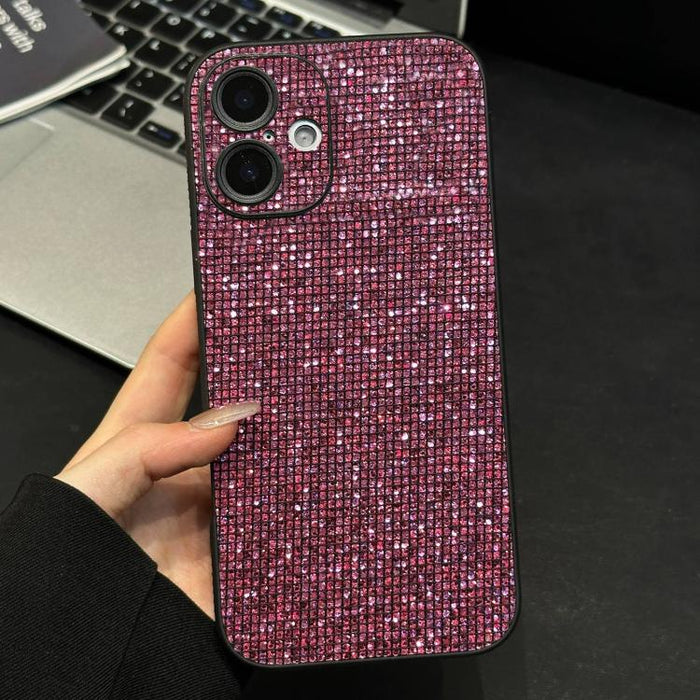 Funda para teléfono de acrílico con diamantes de imitación que cubre toda la superficie, For iPhone 17 Pro Max, For iPhone 17 Pro, For iPhone 17, For iPhone 16 Pro Max, For iPhone 16 Pro, For iPhone 16, For iPhone 15 Pro Max, For iPhone 15 Pro         ...