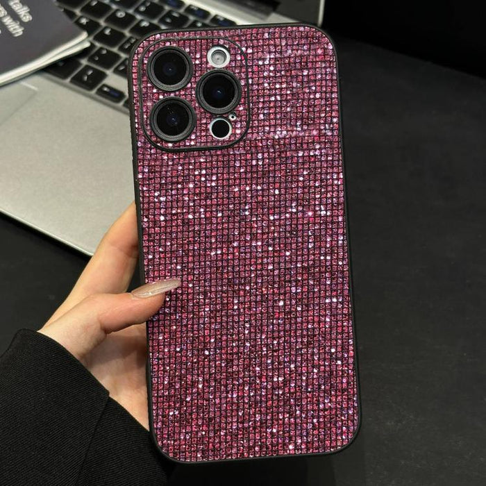 Funda para teléfono de acrílico con diamantes de imitación que cubre toda la superficie, For iPhone 17 Pro Max, For iPhone 17 Pro, For iPhone 17, For iPhone 16 Pro Max, For iPhone 16 Pro, For iPhone 16, For iPhone 15 Pro Max, For iPhone 15 Pro         ...