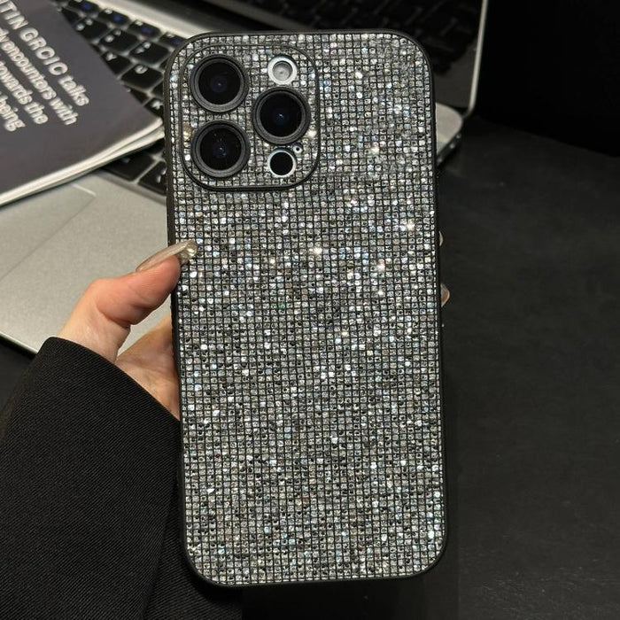 Funda para teléfono de acrílico con diamantes de imitación que cubre toda la superficie, For iPhone 17 Pro Max, For iPhone 17 Pro, For iPhone 17, For iPhone 16 Pro Max, For iPhone 16 Pro, For iPhone 16, For iPhone 15 Pro Max, For iPhone 15 Pro         ...