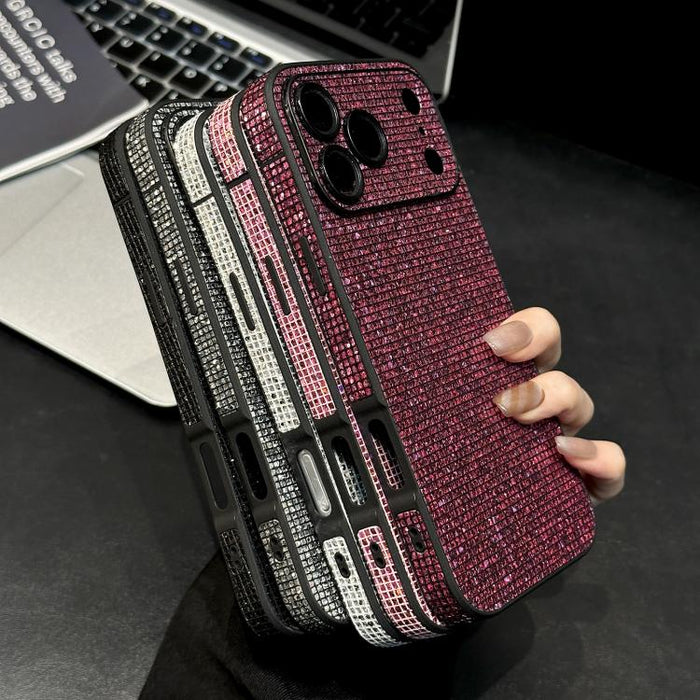 Funda para teléfono de acrílico con diamantes de imitación que cubre toda la superficie, For iPhone 17 Pro Max, For iPhone 17 Pro, For iPhone 17, For iPhone 16 Pro Max, For iPhone 16 Pro, For iPhone 16, For iPhone 15 Pro Max, For iPhone 15 Pro         ...