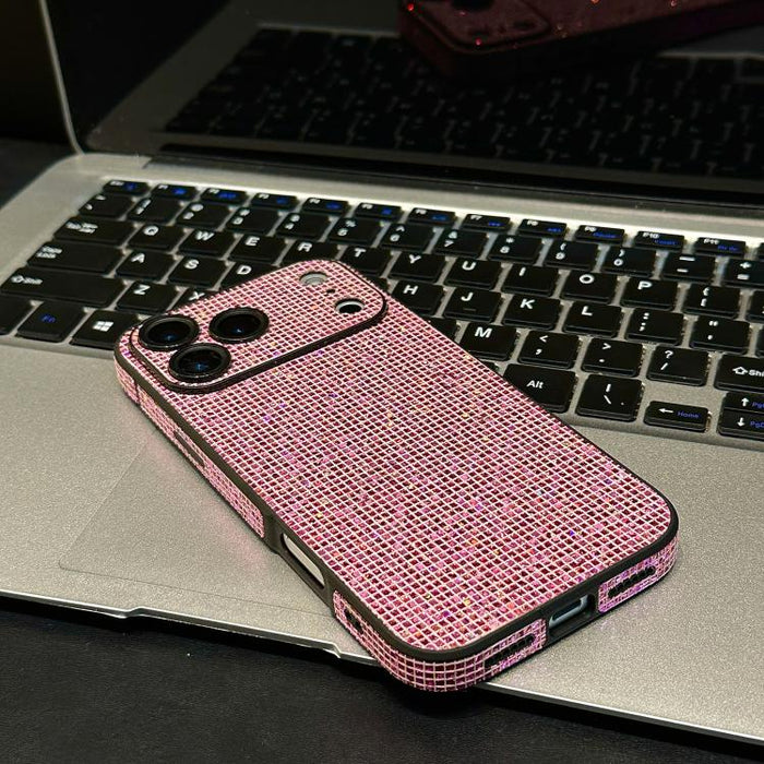 Funda para teléfono de acrílico con diamantes de imitación que cubre toda la superficie, For iPhone 17 Pro Max, For iPhone 17 Pro, For iPhone 17, For iPhone 16 Pro Max, For iPhone 16 Pro, For iPhone 16, For iPhone 15 Pro Max, For iPhone 15 Pro         ...