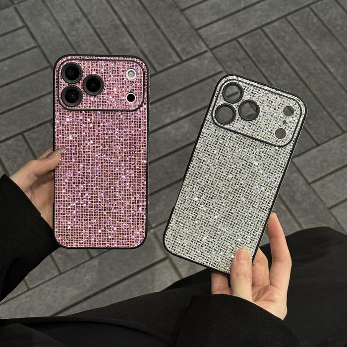 Funda para teléfono de acrílico con diamantes de imitación que cubre toda la superficie, For iPhone 17 Pro Max, For iPhone 17 Pro, For iPhone 17, For iPhone 16 Pro Max, For iPhone 16 Pro, For iPhone 16, For iPhone 15 Pro Max, For iPhone 15 Pro         ...