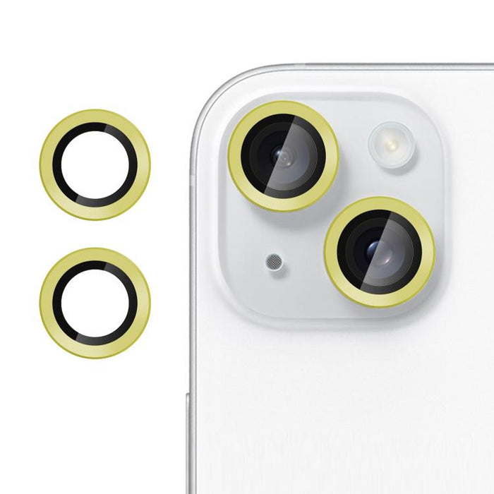Película protectora de cristal templado ultradelgada Kalebol No Flicker para lentes de cámara individuales, For iPhone 15 / 15 Plus, For iPhone 14 / 14 Plus, For iPhone 14 Pro / 14 Pro Max, For iPhone 13 Pro / 13 Pro Max, For iPhone 13 / 13 mini