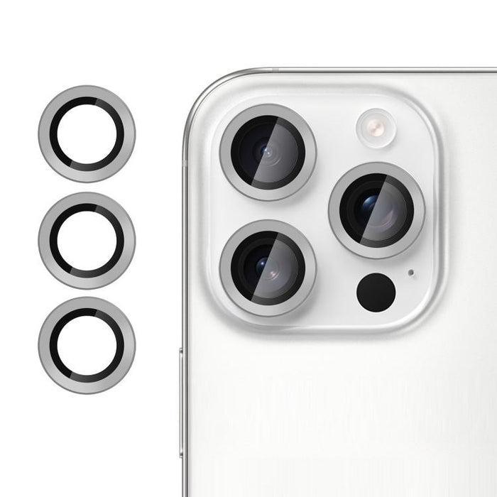 Película protectora de cristal templado ultradelgada Kalebol No Flicker para lentes de cámara individuales, For iPhone 15 Pro / 15 Pro Max