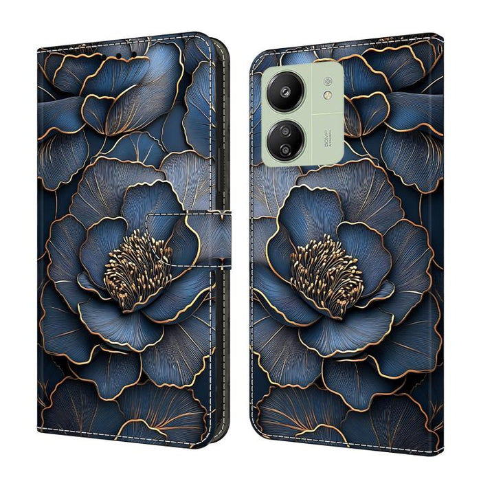 Funda para teléfono de cuero vegano pintado con efecto cristal, For Redmi K70E / Poco X6 Pro, For Redmi Note 13 5G, For Redmi Note 13 Pro+, For Redmi Note 13 Pro 5G