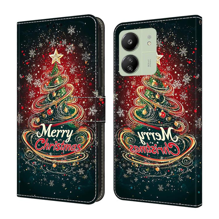 Funda para teléfono de cuero vegano pintado con efecto cristal, For Redmi K70E / Poco X6 Pro, For Redmi Note 13 5G, For Redmi Note 13 Pro+, For Redmi Note 13 Pro 5G