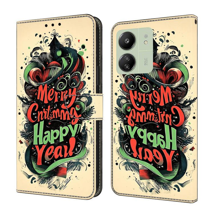 Funda para teléfono de cuero vegano pintado con efecto cristal, For Redmi K70E / Poco X6 Pro, For Redmi Note 13 5G, For Redmi Note 13 Pro+, For Redmi Note 13 Pro 5G