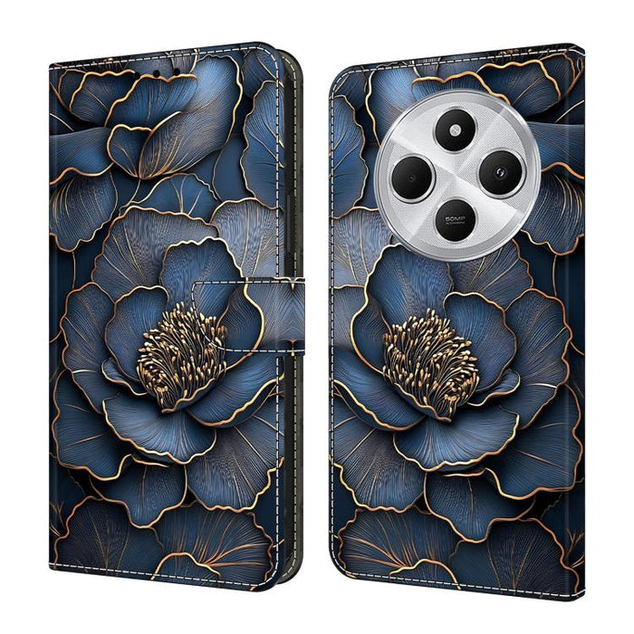 Funda para teléfono de cuero vegano pintado con efecto cristal, For Redmi Note 14 Pro 4G, For Redmi Note 14 4G 163.25mm, For Redmi Note 14 5G, For Redmi Note 14 Pro 5G, For Redmi 14C 4G, For Redmi Note 13 Pro 4G, For Redmi Note 13 4G, For Redmi 13C 4G 5G