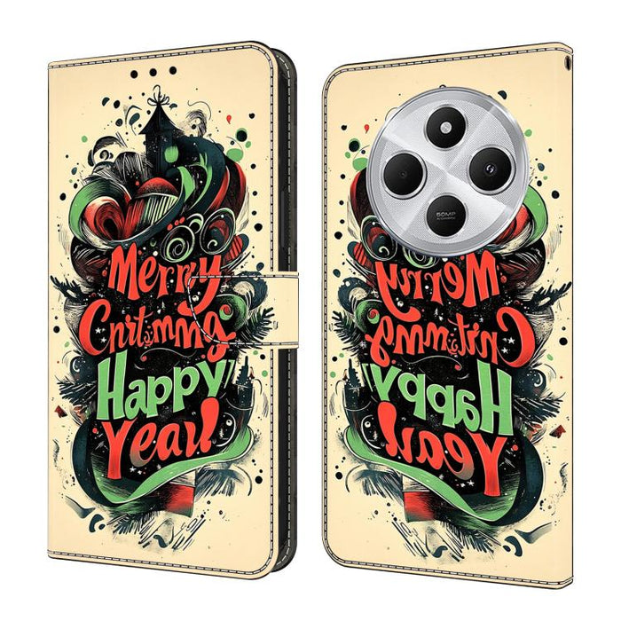Funda para teléfono de cuero vegano pintado con efecto cristal, For Redmi Note 14 Pro 4G, For Redmi Note 14 4G 163.25mm, For Redmi Note 14 5G, For Redmi Note 14 Pro 5G, For Redmi 14C 4G, For Redmi Note 13 Pro 4G, For Redmi Note 13 4G, For Redmi 13C 4G 5G