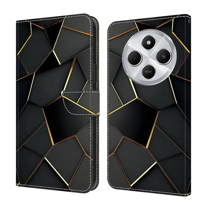 Funda para teléfono de cuero vegano pintado con efecto cristal, For Redmi Note 14 Pro 4G, For Redmi Note 14 4G 163.25mm, For Redmi Note 14 5G, For Redmi Note 14 Pro 5G, For Redmi 14C 4G, For Redmi Note 13 Pro 4G, For Redmi Note 13 4G, For Redmi 13C 4G 5G