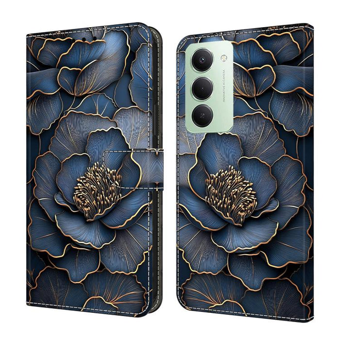 Funda para teléfono de cuero vegano pintado con efecto cristal, For Redmi A7 / A5 4G 171mm / Poco C71, For Redmi A7 Pro 4G / 5G 171mm /Poco C85x 5G, For Redmi Note 15 5G / 4G Global 164mm, For Redmi Note 15 Pro 5G Global 163.6mm                        ...