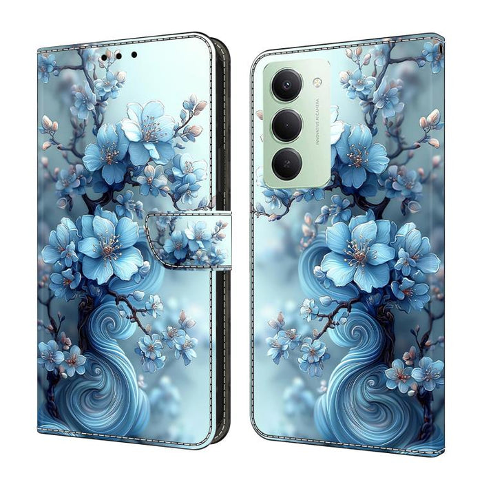 Funda para teléfono de cuero vegano pintado con efecto cristal, For Redmi A7 / A5 4G 171mm / Poco C71, For Redmi A7 Pro 4G / 5G 171mm /Poco C85x 5G, For Redmi Note 15 5G / 4G Global 164mm, For Redmi Note 15 Pro 5G Global 163.6mm                        ...