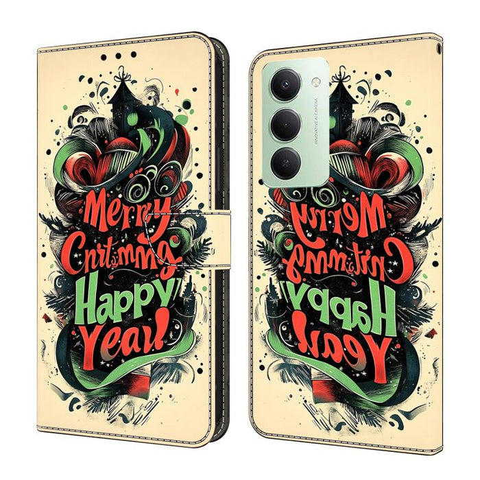 Funda para teléfono de cuero vegano pintado con efecto cristal, For Redmi A7 / A5 4G 171mm / Poco C71, For Redmi A7 Pro 4G / 5G 171mm /Poco C85x 5G, For Redmi Note 15 5G / 4G Global 164mm, For Redmi Note 15 Pro 5G Global 163.6mm                        ...