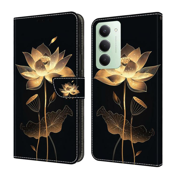 Funda para teléfono de cuero vegano pintado con efecto cristal, For Redmi A7 / A5 4G 171mm / Poco C71, For Redmi A7 Pro 4G / 5G 171mm /Poco C85x 5G, For Redmi Note 15 5G / 4G Global 164mm, For Redmi Note 15 Pro 5G Global 163.6mm                        ...