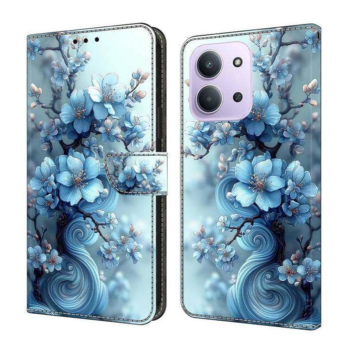 Funda para teléfono de cuero vegano pintado con efecto cristal, For Redmi A7 / A5 4G 171mm / Poco C71, For Redmi A7 Pro 4G / 5G 171mm /Poco C85x 5G, For Redmi Note 15 5G / 4G Global 164mm, For Redmi Note 15 Pro 5G Global 163.6mm                        ...