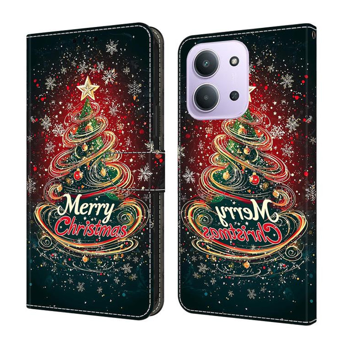 Funda para teléfono de cuero vegano pintado con efecto cristal, For Redmi A7 / A5 4G 171mm / Poco C71, For Redmi A7 Pro 4G / 5G 171mm /Poco C85x 5G, For Redmi Note 15 5G / 4G Global 164mm, For Redmi Note 15 Pro 5G Global 163.6mm                        ...