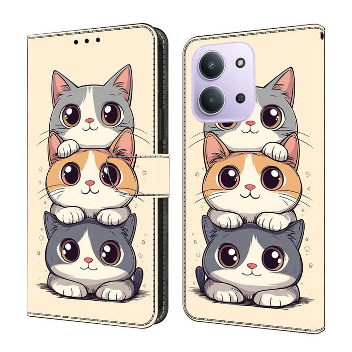 Funda para teléfono de cuero vegano pintado con efecto cristal, For Redmi A7 / A5 4G 171mm / Poco C71, For Redmi A7 Pro 4G / 5G 171mm /Poco C85x 5G, For Redmi Note 15 5G / 4G Global 164mm, For Redmi Note 15 Pro 5G Global 163.6mm                        ...