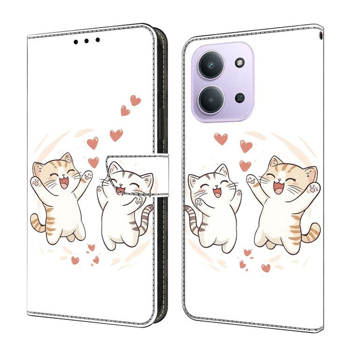 Funda para teléfono de cuero vegano pintado con efecto cristal, For Redmi A7 / A5 4G 171mm / Poco C71, For Redmi A7 Pro 4G / 5G 171mm /Poco C85x 5G, For Redmi Note 15 5G / 4G Global 164mm, For Redmi Note 15 Pro 5G Global 163.6mm                        ...