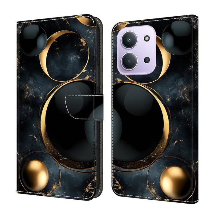 Funda para teléfono de cuero vegano pintado con efecto cristal, For Redmi A7 / A5 4G 171mm / Poco C71, For Redmi A7 Pro 4G / 5G 171mm /Poco C85x 5G, For Redmi Note 15 5G / 4G Global 164mm, For Redmi Note 15 Pro 5G Global 163.6mm                        ...