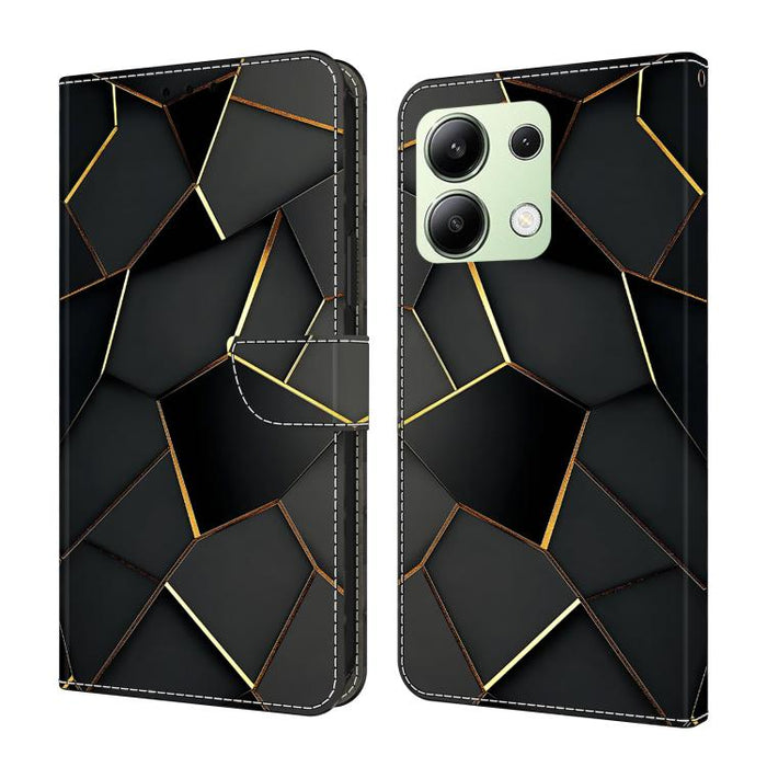Funda para teléfono de cuero vegano pintado con efecto cristal, For Redmi K70E / Poco X6 Pro, For Redmi Note 13 5G, For Redmi Note 13 Pro+, For Redmi Note 13 Pro 5G