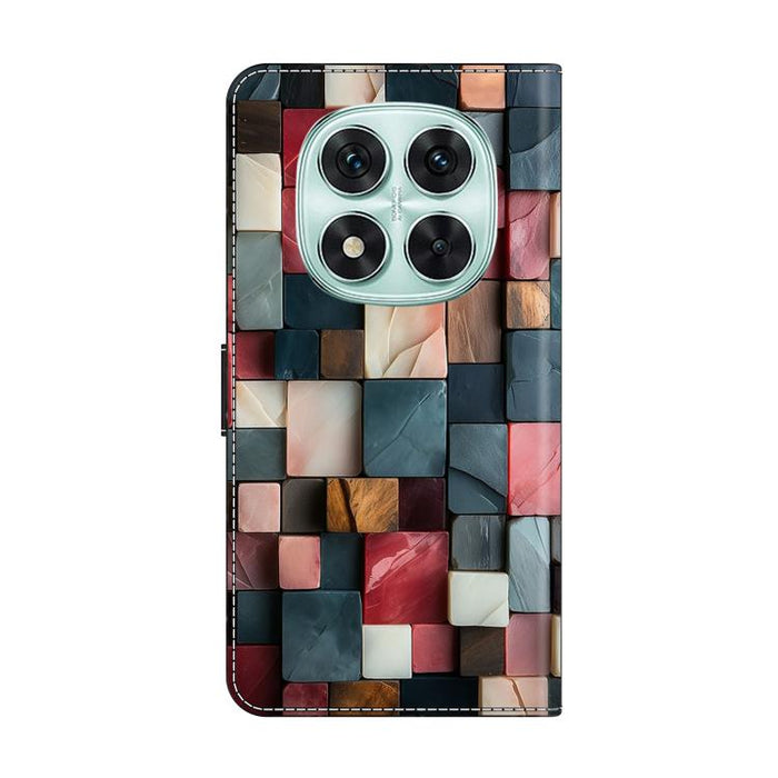 Funda para teléfono de cuero vegano pintado con efecto cristal, For Redmi Note 14 Pro 4G, For Redmi Note 14 4G 163.25mm, For Redmi Note 14 5G, For Redmi Note 14 Pro 5G, For Redmi 14C 4G, For Redmi Note 13 Pro 4G, For Redmi Note 13 4G, For Redmi 13C 4G 5G
