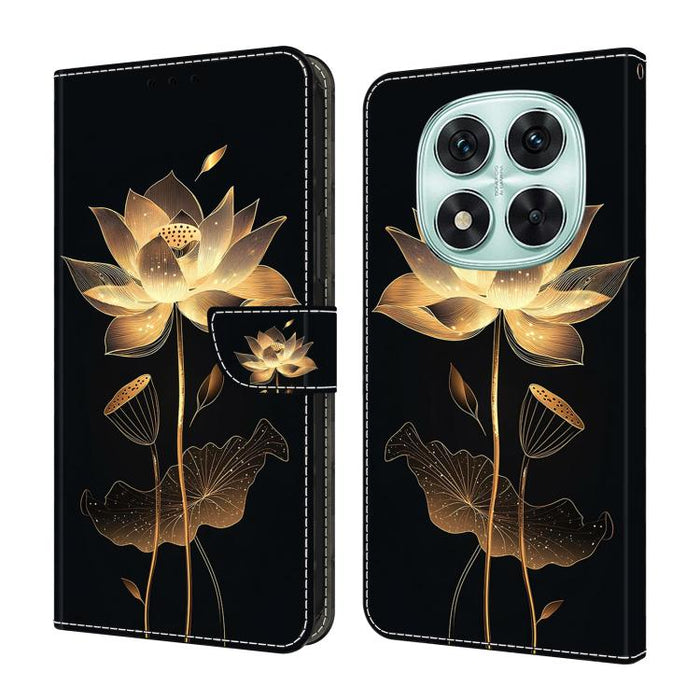 Funda para teléfono de cuero vegano pintado con efecto cristal, For Redmi Note 14 Pro 4G, For Redmi Note 14 4G 163.25mm, For Redmi Note 14 5G, For Redmi Note 14 Pro 5G, For Redmi 14C 4G, For Redmi Note 13 Pro 4G, For Redmi Note 13 4G, For Redmi 13C 4G 5G
