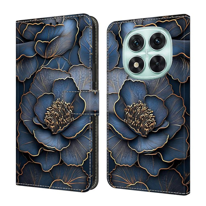 Funda para teléfono de cuero vegano pintado con efecto cristal, For Redmi Note 14 Pro 4G, For Redmi Note 14 4G 163.25mm, For Redmi Note 14 5G, For Redmi Note 14 Pro 5G, For Redmi 14C 4G, For Redmi Note 13 Pro 4G, For Redmi Note 13 4G, For Redmi 13C 4G 5G