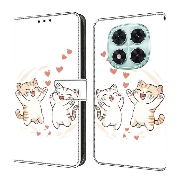 Funda para teléfono de cuero vegano pintado con efecto cristal, For Redmi Note 14 Pro 4G, For Redmi Note 14 4G 163.25mm, For Redmi Note 14 5G, For Redmi Note 14 Pro 5G, For Redmi 14C 4G, For Redmi Note 13 Pro 4G, For Redmi Note 13 4G, For Redmi 13C 4G 5G