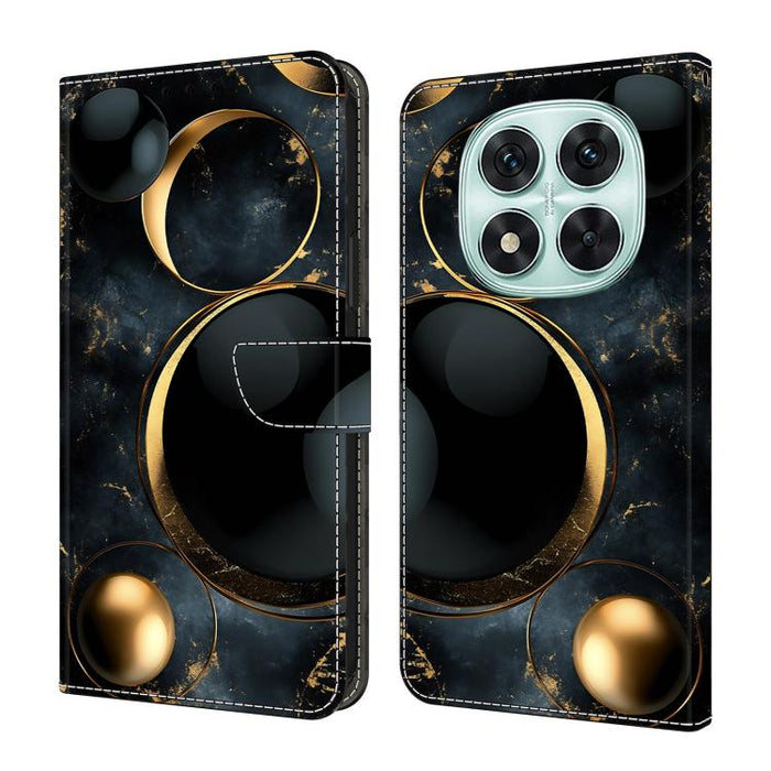 Funda para teléfono de cuero vegano pintado con efecto cristal, For Redmi Note 14 Pro 4G, For Redmi Note 14 4G 163.25mm, For Redmi Note 14 5G, For Redmi Note 14 Pro 5G, For Redmi 14C 4G, For Redmi Note 13 Pro 4G, For Redmi Note 13 4G, For Redmi 13C 4G 5G