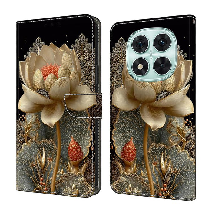 Funda para teléfono de cuero vegano pintado con efecto cristal, For Redmi Note 14 Pro 4G, For Redmi Note 14 4G 163.25mm, For Redmi Note 14 5G, For Redmi Note 14 Pro 5G, For Redmi 14C 4G, For Redmi Note 13 Pro 4G, For Redmi Note 13 4G, For Redmi 13C 4G 5G