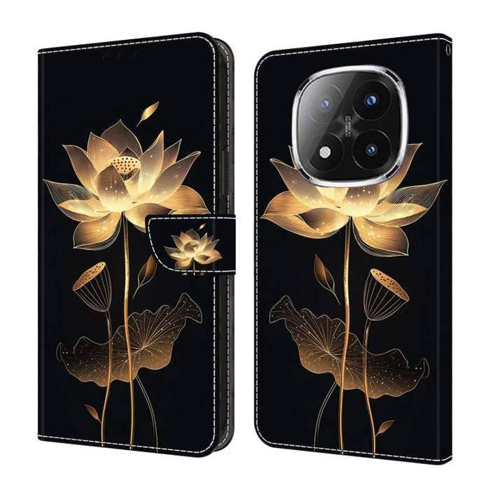 Funda para teléfono de cuero vegano pintado con efecto cristal, For Redmi Note 14 Pro 4G, For Redmi Note 14 4G 163.25mm, For Redmi Note 14 5G, For Redmi Note 14 Pro 5G, For Redmi 14C 4G, For Redmi Note 13 Pro 4G, For Redmi Note 13 4G, For Redmi 13C 4G 5G