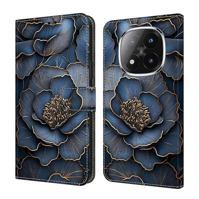 Funda para teléfono de cuero vegano pintado con efecto cristal, For Redmi Note 14 Pro 4G, For Redmi Note 14 4G 163.25mm, For Redmi Note 14 5G, For Redmi Note 14 Pro 5G, For Redmi 14C 4G, For Redmi Note 13 Pro 4G, For Redmi Note 13 4G, For Redmi 13C 4G 5G