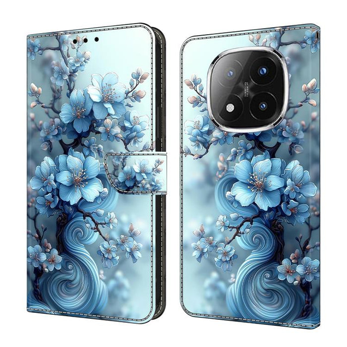 Funda para teléfono de cuero vegano pintado con efecto cristal, For Redmi Note 14 Pro 4G, For Redmi Note 14 4G 163.25mm, For Redmi Note 14 5G, For Redmi Note 14 Pro 5G, For Redmi 14C 4G, For Redmi Note 13 Pro 4G, For Redmi Note 13 4G, For Redmi 13C 4G 5G